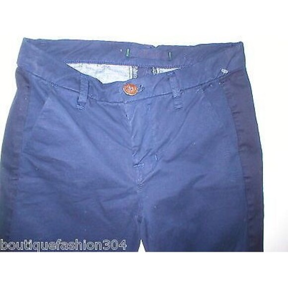New $220 J Brand Jeans Avery Crop Twill Skinny Chino Pants Navy Blue Womens 24 - Picture 2 of 3